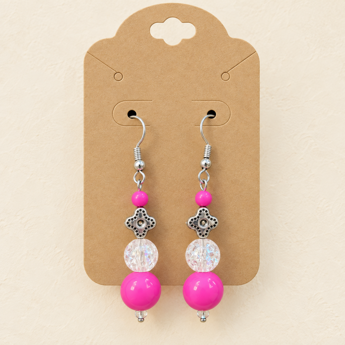 Pink Dangle Earrings