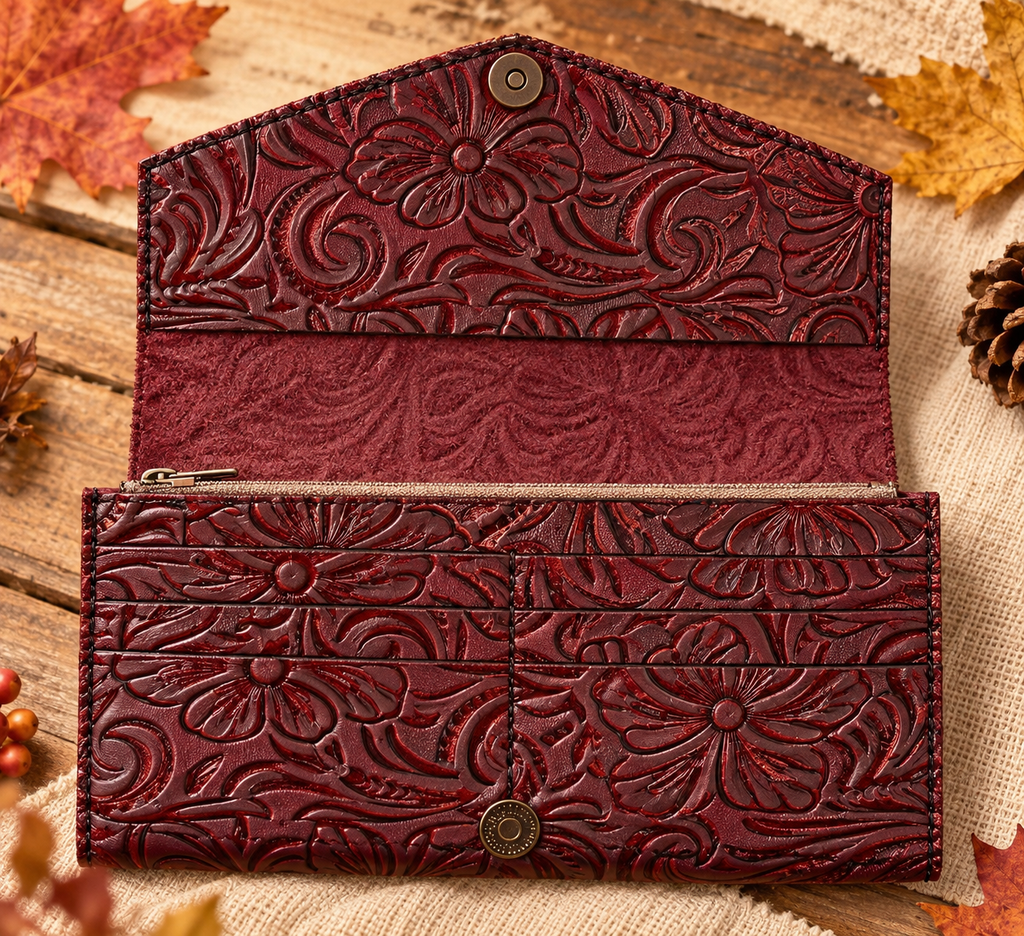 Handmade Embossed Leather Wallet