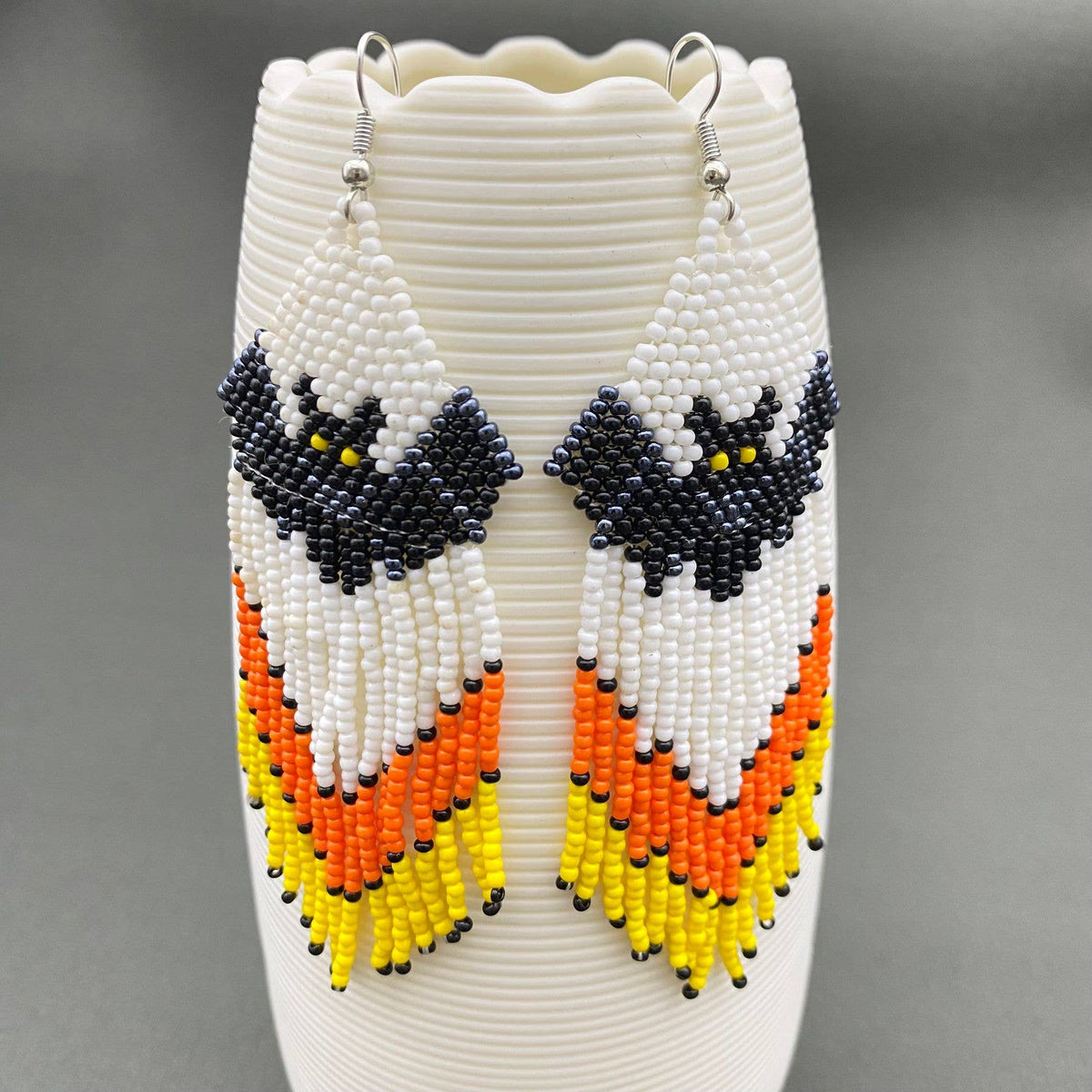 Batty Beads Fringe Dangle Earrings