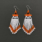Ghostly Beads Fringe dangle Earrings