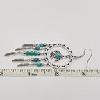 Turquoise Bird Dreamcatcher Tassel Earrings