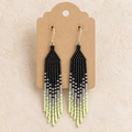 Black to Lime ombre Dangle earring