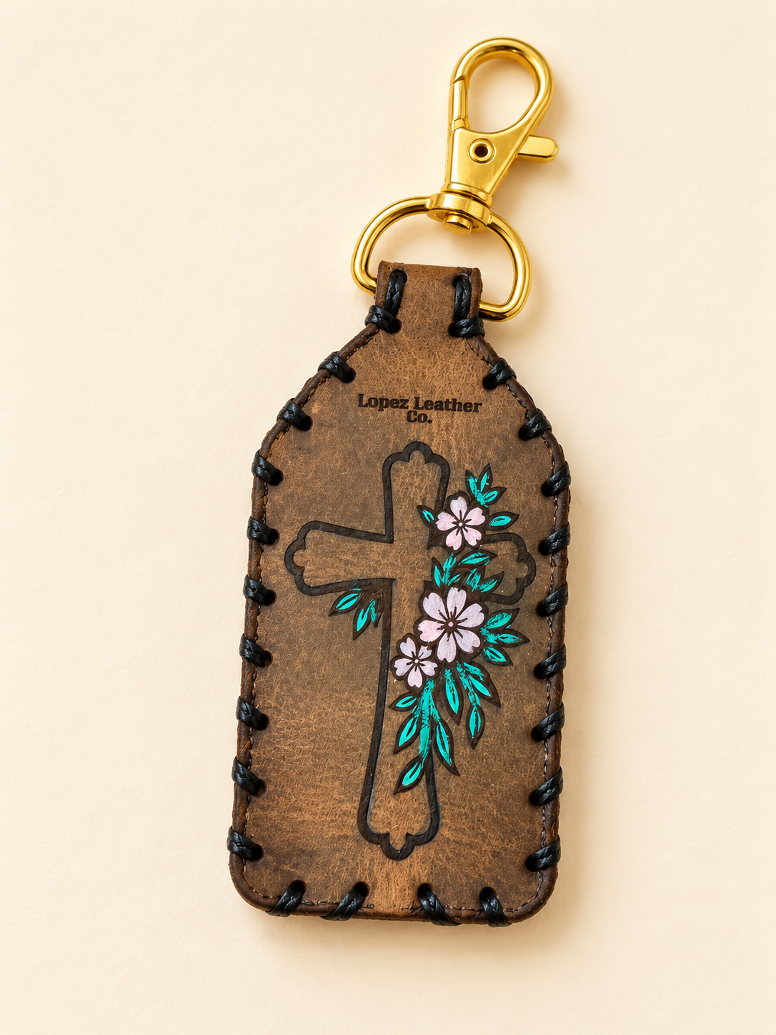 Handcrafted Leather Cross Keychains