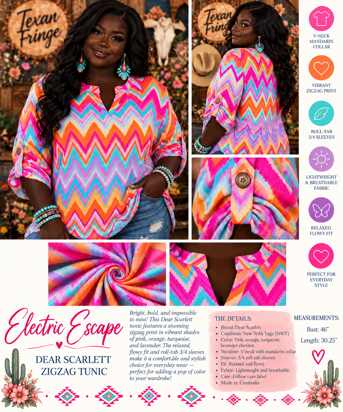 Electric Escape | Dear Scarlett Zigzag Tunic