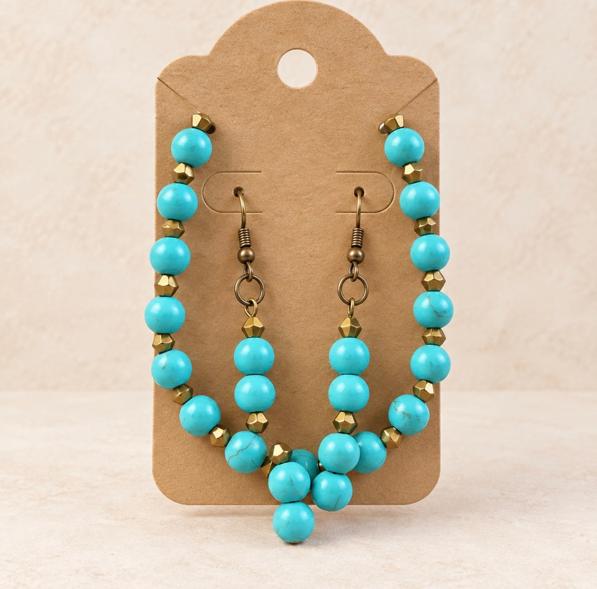 Teal & Copper beaded set