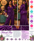 Midnight Muse | Toleen Purple Sequin Maxi Dress