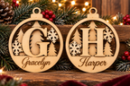 Personalized Monogram Ornament- 3Layered