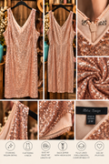 Champagne Wishes | Rose Gold Sequin Dress
