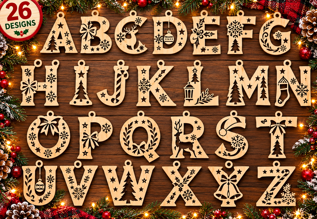 Personalized Single-Layer Wooden Christmas Ornaments | DIY or Hand-Painted