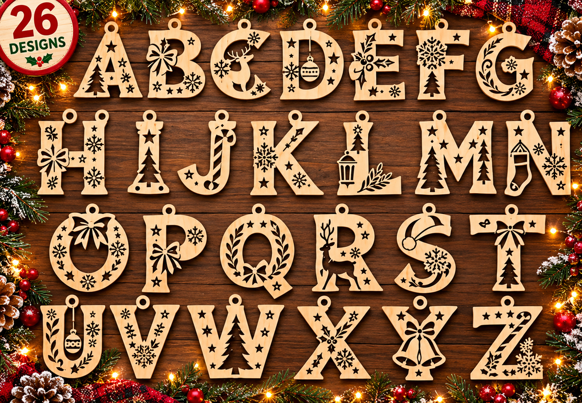 Personalized Single-Layer Wooden Christmas Ornaments | DIY or Hand-Painted