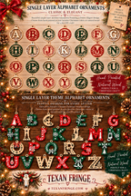 Personalized Single-Layer Wooden Christmas Ornaments | DIY or Hand-Painted