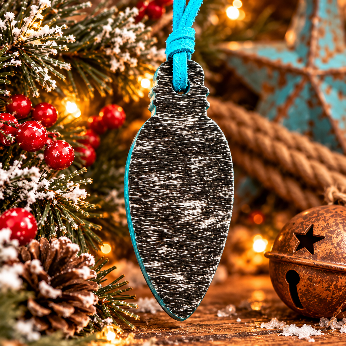 Genuine Cowhide 10pc Ornament Set