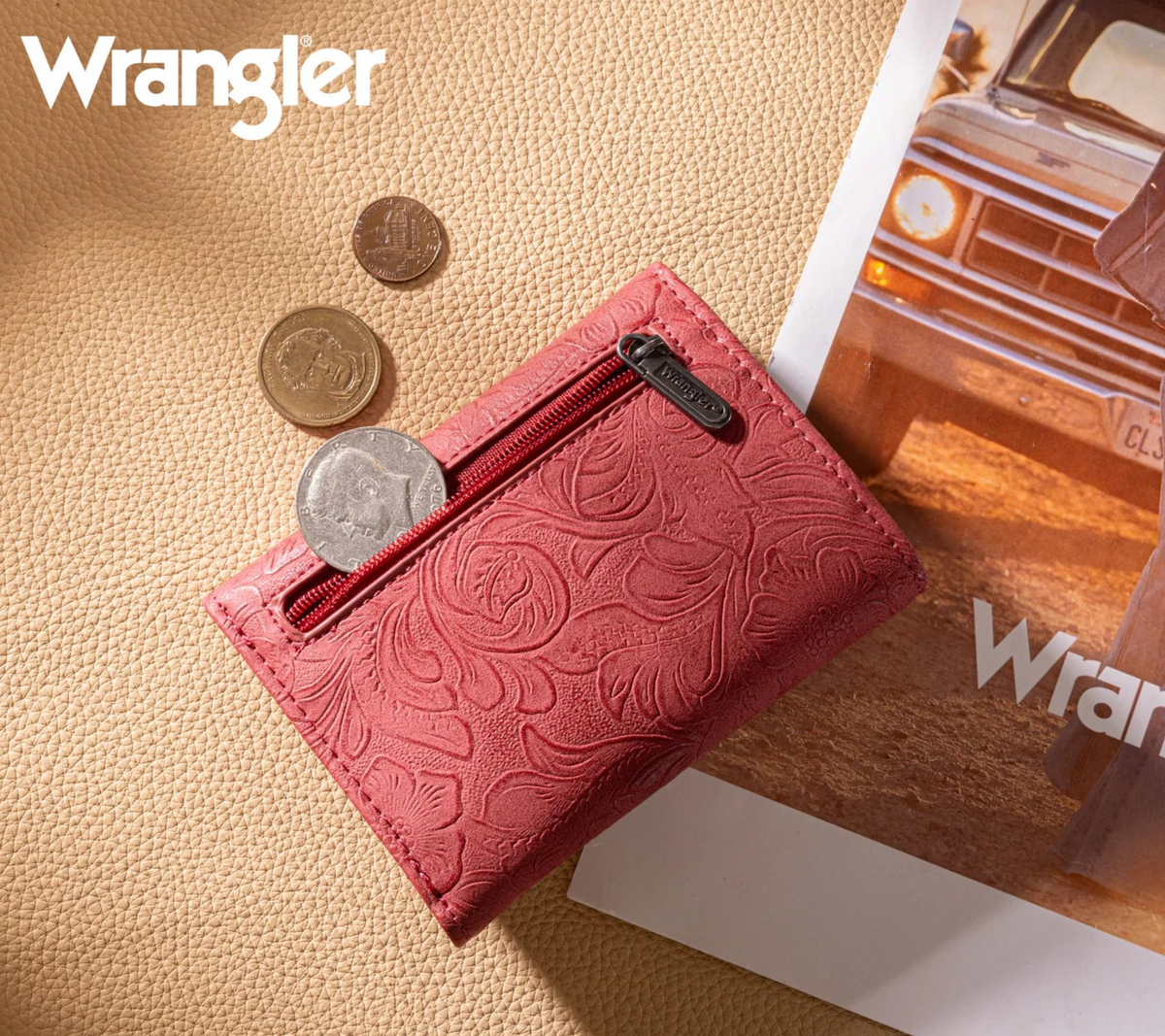 Wrangler Floral Embossed Trifold