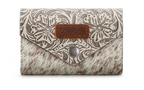 Tooled Leather & Cowhide Cardholder