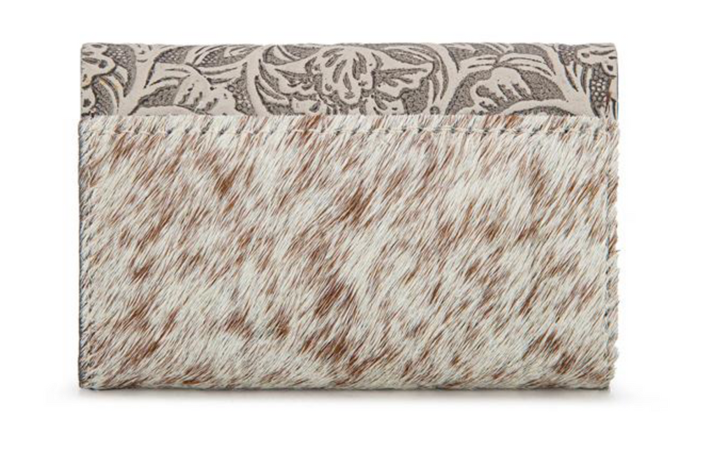 Tooled Leather & Cowhide Cardholder