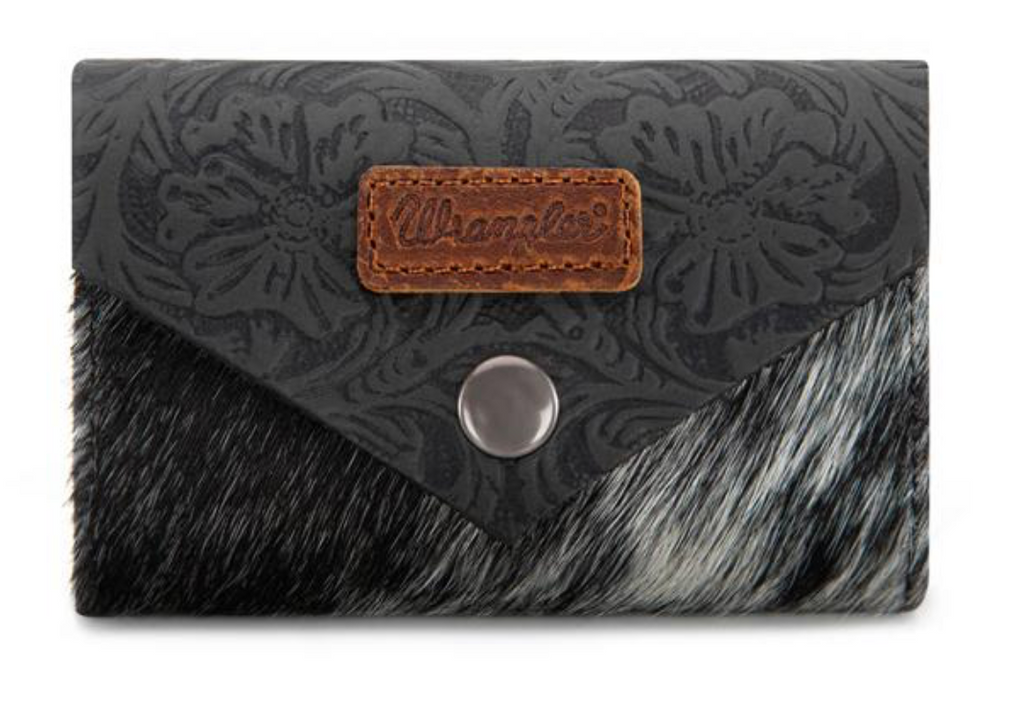 Tooled Leather & Cowhide Cardholder