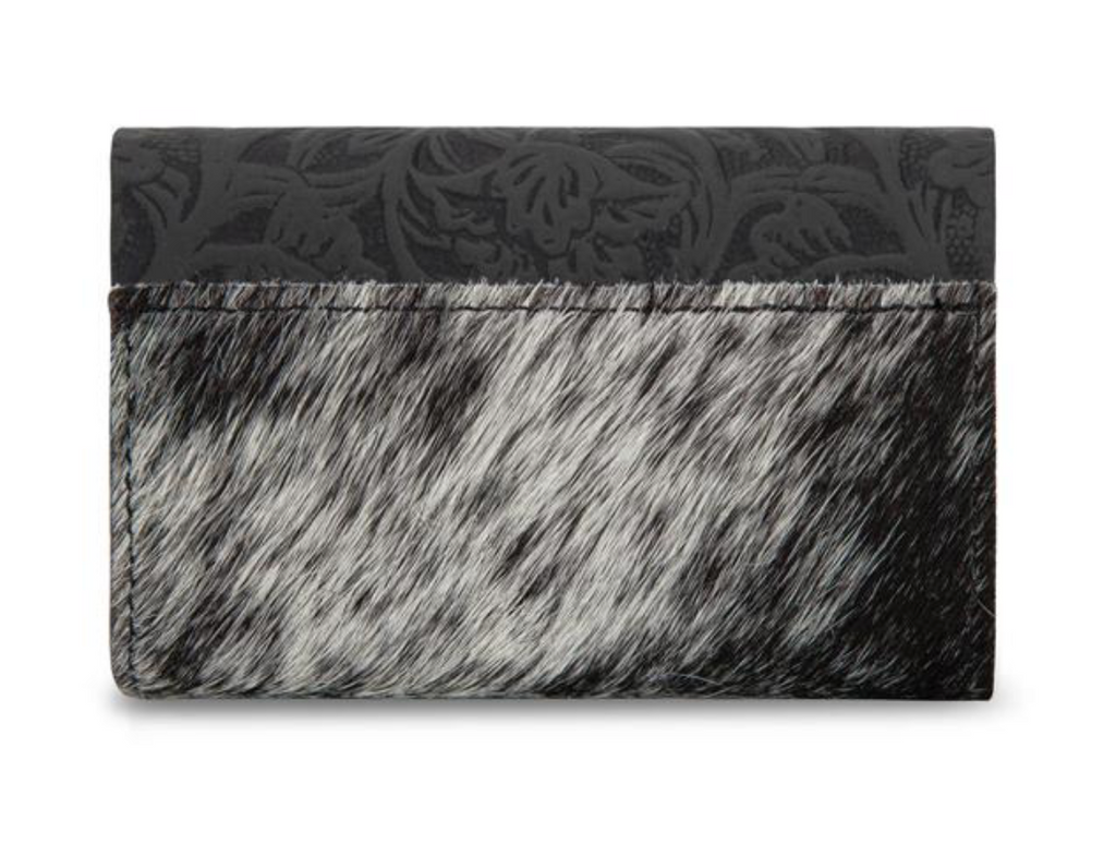 Tooled Leather & Cowhide Cardholder
