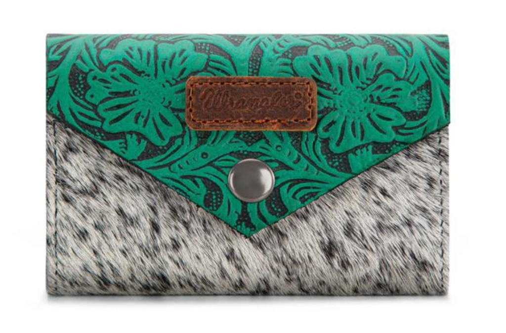 Tooled Leather & Cowhide Cardholder