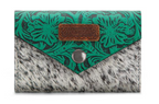 Tooled Leather & Cowhide Cardholder