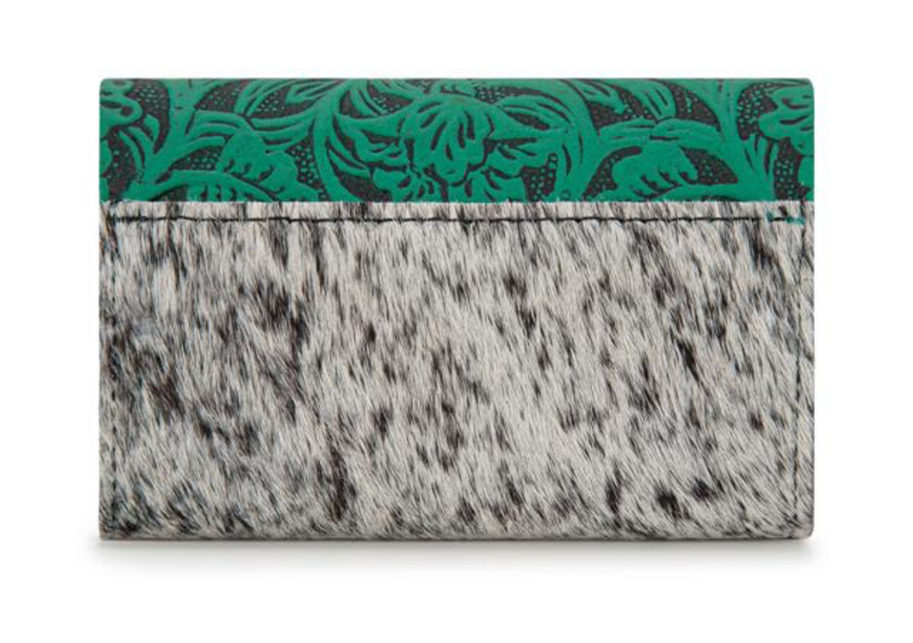 Tooled Leather & Cowhide Cardholder