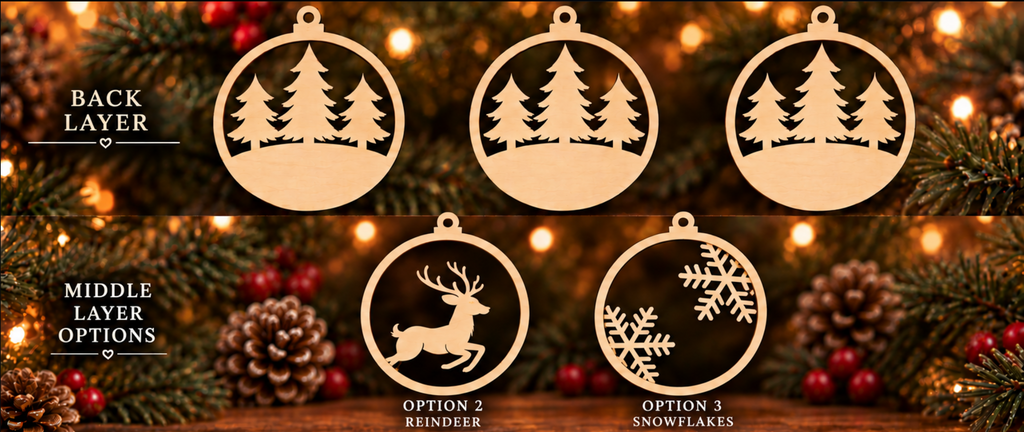 Personalized Monogram Ornament- 3Layered