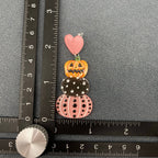 Pumpkin Pink Heart Post Earrings