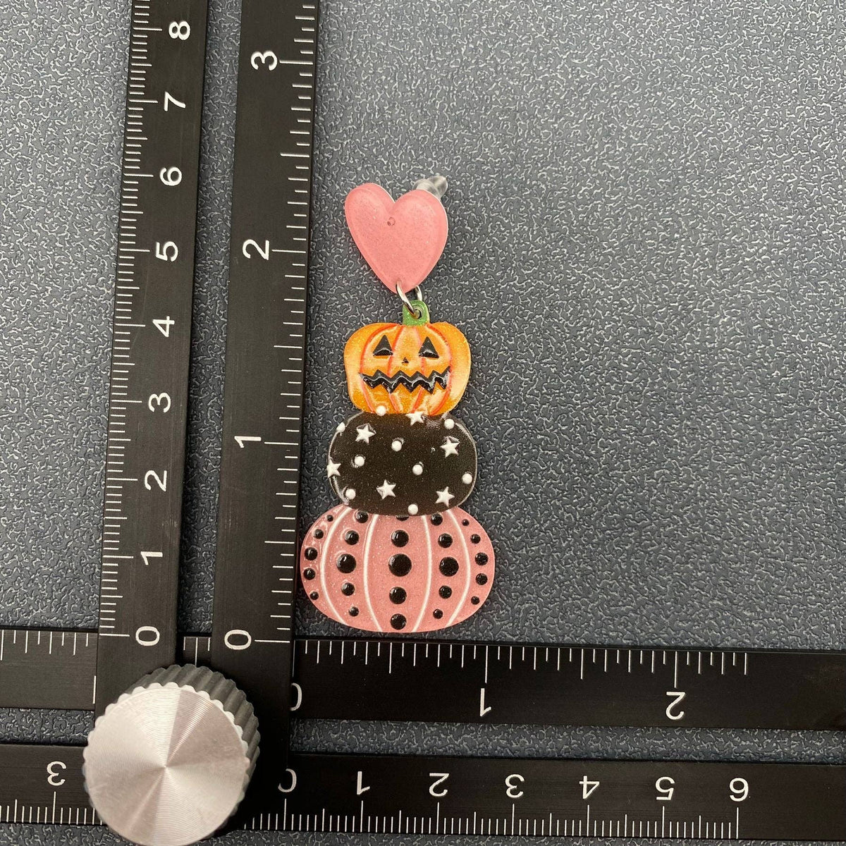 Pumpkin Pink Heart Post Earrings