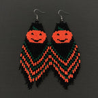 Hello Pumpkin Beads Tassel Earrings